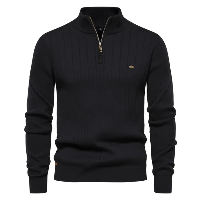 High-Quality Collar Cotton Knitted Sweaters - My Store