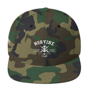 Tattoo Anchor Wool Blend Snapback (Camo) - My Store