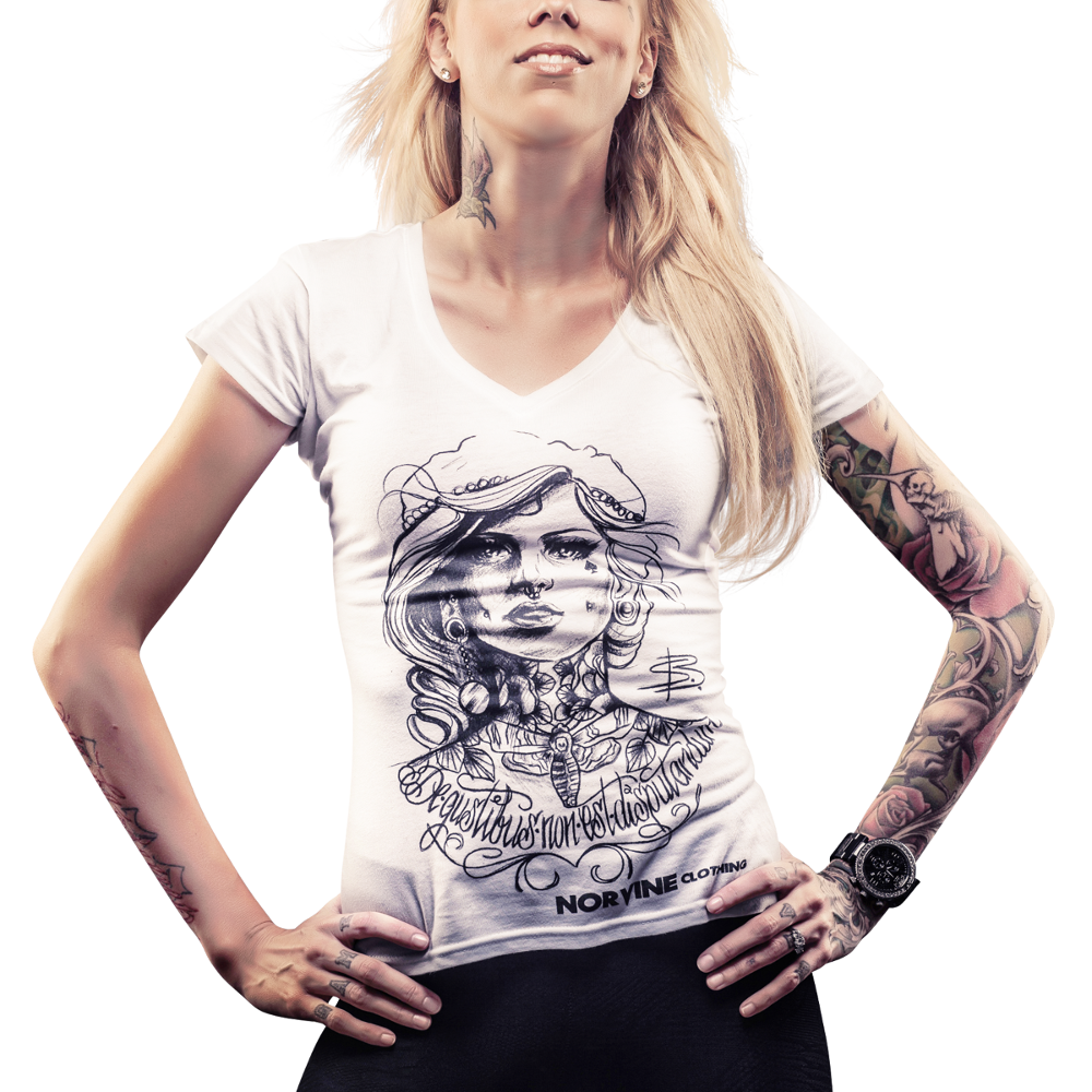 Tattooed Girl (Women's Deep V-Neck Tee) - My Store