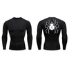 Compression Sport Shirt with Spider Print