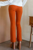 Rust Knit High Waist Flare Leg Pants /3-2-1 - My Store