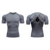 Compression Sport Shirt with Spider Print