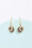 Gold & Black White Rhinestone Drop Earrings - My Store