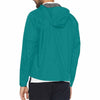 Dark Teal Green Hooded Windbreaker Jacket - Men / Women - My Store