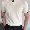 Open Neck Short Sleeve Polo - My Store