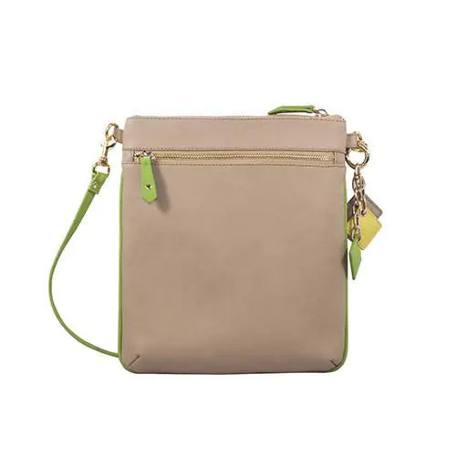 Lily Leather Cross Body- Tan/Canary Yellow - My Store