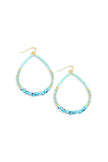 Murano Teardrop Seed Beaded Evil Eye Earrings