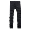 Zippered Holes Elastic Trend Denim Pants - My Store