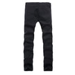 Zippered Holes Elastic Trend Denim Pants - My Store