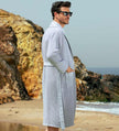 Men's Full Length Lightweight Waffle Spa Robe with Shawl Collar - My Store