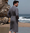 Men's Full Length Lightweight Waffle Spa Robe with Shawl Collar - My Store