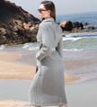 Women's Full Length Lightweight Waffle Spa Robe with Shawl Collar - My Store