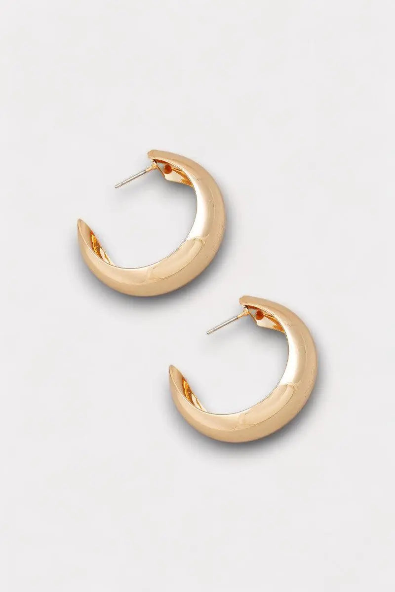 Metallic 40mm Hoop Earrings - My Store