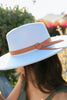 Wide Brim Leather Ribbon Bolero Hat - My Store