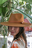 Wide Brim Leather Ribbon Bolero Hat - My Store