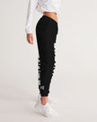 Womens Track Pants - Black & White Blessed Graphic Sports Pants - My Store