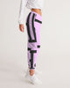 Womens Track Pants - Purple & Black Block Grid Sports Pants - My Store