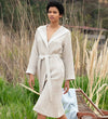 Women's Hooded Turkish Cotton Waffle Robe - My Store