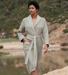 Women's Full Length Lightweight Waffle Spa Robe with Shawl Collar - My Store