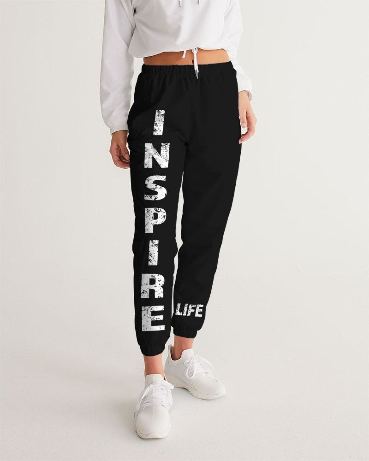 Womens Track Pants - Dark Grey Inspire Graphic Sports Pants - My Store