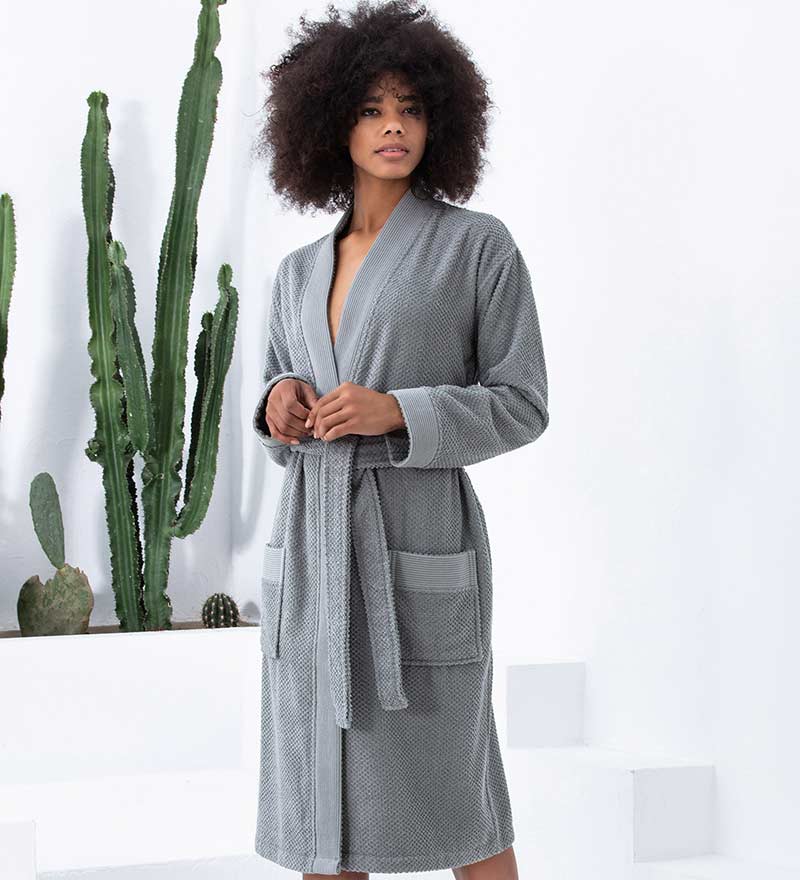 Women's Turkish Cotton Terry Kimono Robe - Luxurious Terry Cloth - My Store