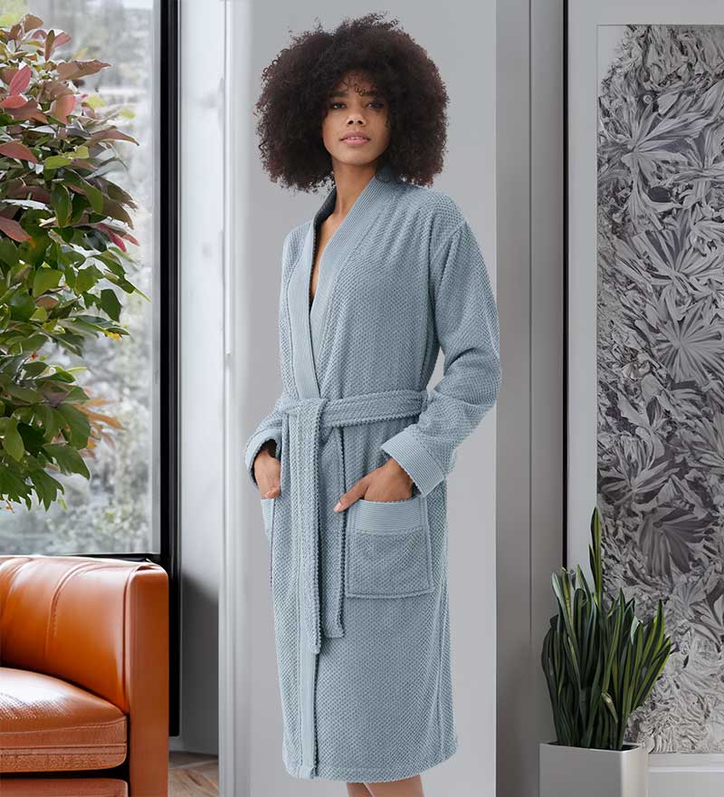 Women's Turkish Cotton Terry Kimono Robe - Luxurious Terry Cloth - My Store