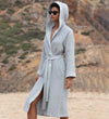 Women's Hooded Turkish Cotton Waffle Robe - My Store