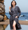 Women's Full Length Lightweight Waffle Spa Robe with Shawl Collar - My Store