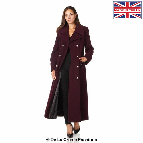 Wool Blend Double Breasted Maxi Coat (2004-WOOL) - My Store