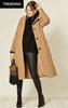 Wool Blend Hooded Mid Length Coat (1704) - My Store