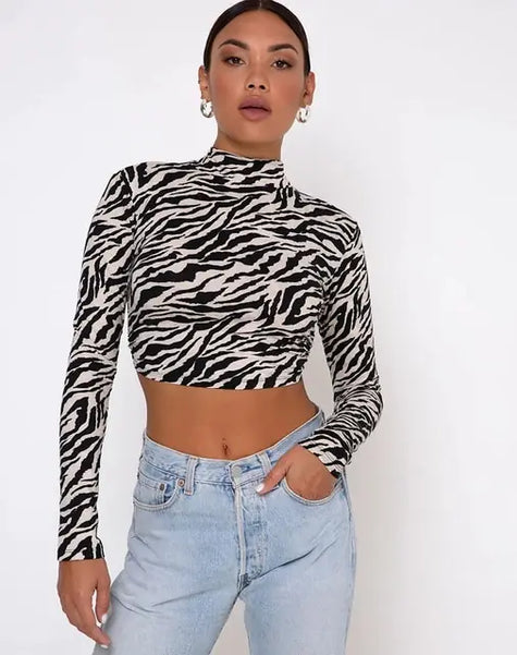 Dragon Printed Women Sexy Crop Top - My Store