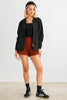 Black Two Way Zipper Drawstring Waist & Hem Coach Jacket /4-2 - My Store