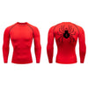 Compression Sport Shirt with Spider Print