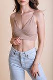 Y-Neck Plunge Crop Top - My Store