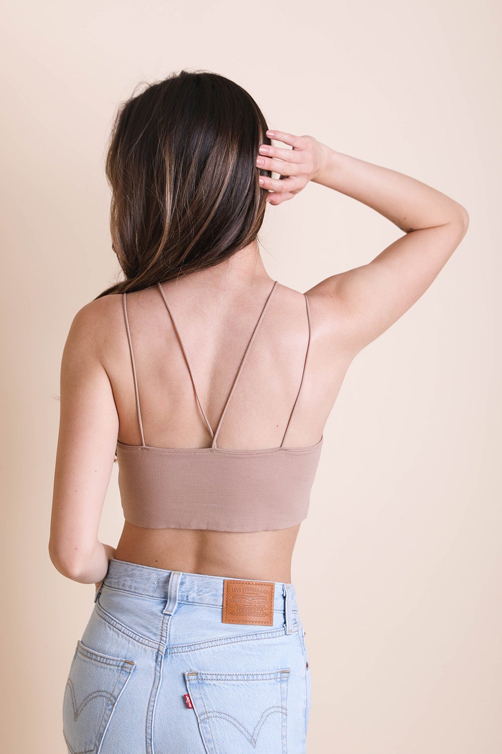 Y-Neck Plunge Crop Top - My Store