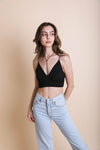 Y-Neck Plunge Crop Top - My Store