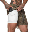 Men 2 in 1 Running Shorts Jogging Gym Fitness - My Store