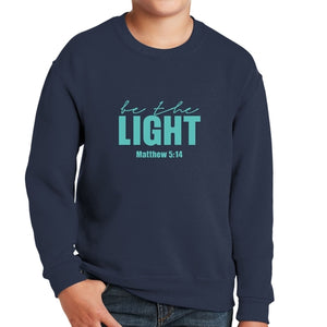 Youth Graphic Sweatshirt, Be The Light Print - My Store