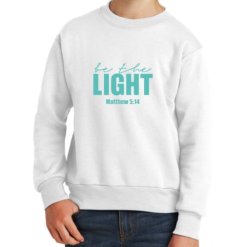 Youth Graphic Sweatshirt, Be The Light Print - My Store