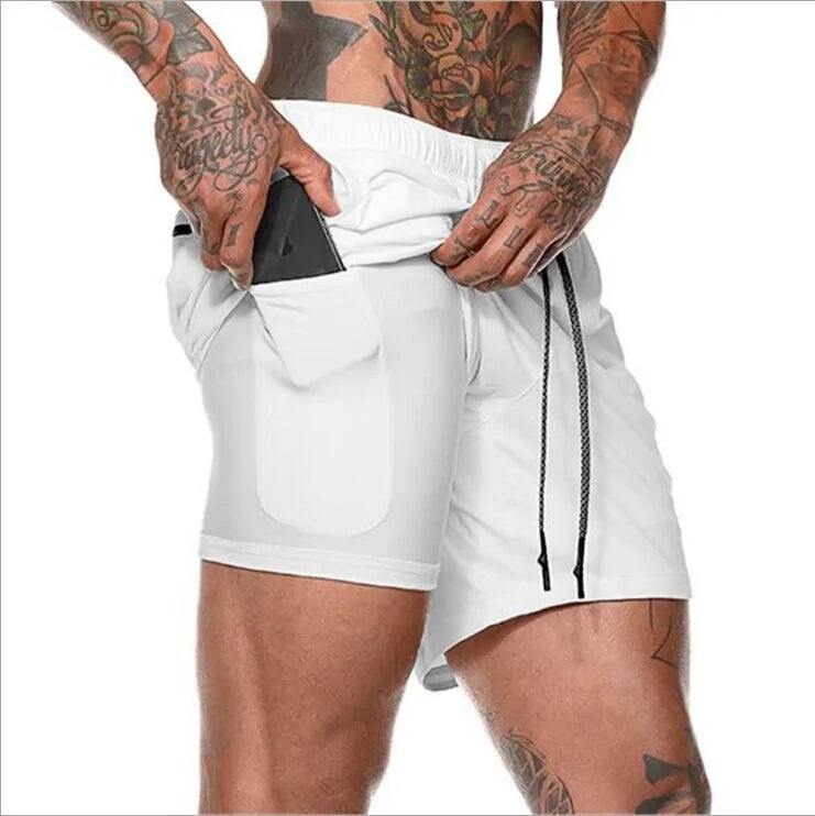 2019 Mens 2 in 1 Fitness Running Shorts - My Store