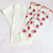 Dots And Strawberries Sheer Socks Set Of 2 Pairs - My Store