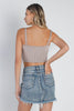 Mocha Cable Knit Sleeveless Crop Top - My Store