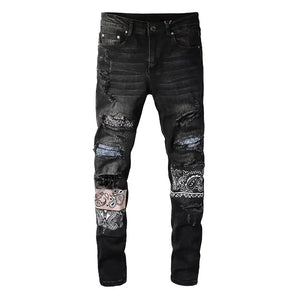 Ripped Bandanna Jeans - My Store